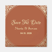 Terracotta Wedding Save the Date Invitation Magnet (Voorkant)