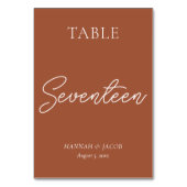 Terracotta Wedding Szeveen Kaart (Voorkant)