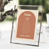 Terracotta Wedding Table 10 Seating Chart Kaart