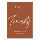 Terracotta Wedding Twenty Kaart (Achterkant)