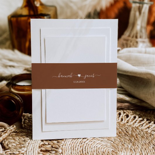 Terracotta Wedding Uitnodigingen Wikkel