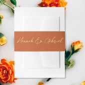 Terracotta Wedding Uitnodigingen Wikkel