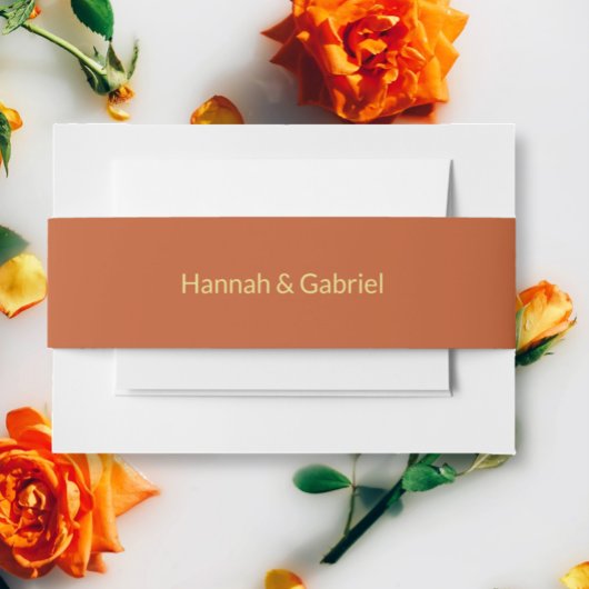 Terracotta Wedding Uitnodigingen Wikkel