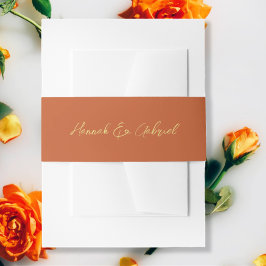 Terracotta Wedding Uitnodigingen Wikkel