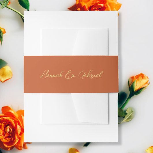 Terracotta Wedding Uitnodigingen Wikkel