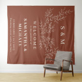 Terracotta Welkom op de bruiloft Ivy Wandkleed (In Situ (horizontaal))