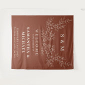 Terracotta Welkom op de bruiloft Ivy Wandkleed (Voorkant (horizontaal))