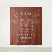 Terracotta Welkom op de bruiloft Ivy Wandkleed (Voorkant)