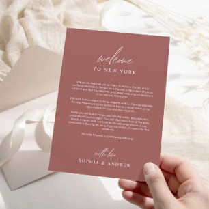 Terracotta Welkomstroute Hartelijk dank Kaart