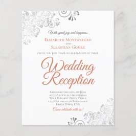 Terracotta & White BUDGET Wedding Reception nodigt