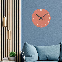 Terracotta white business logo ronde klok