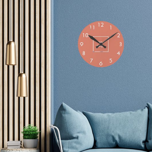 Terracotta white business logo ronde klok