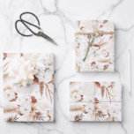 Terracotta White en Ivory Flowers Boho Botanical Inpakpapier Vel<br><div class="desc">Terracotta white and iory bloemen elegant botanical boho wrappaper</div>