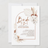 Terracotta White Flowers Boho Photo Vrijgezellenfe Kaart (Voorkant)