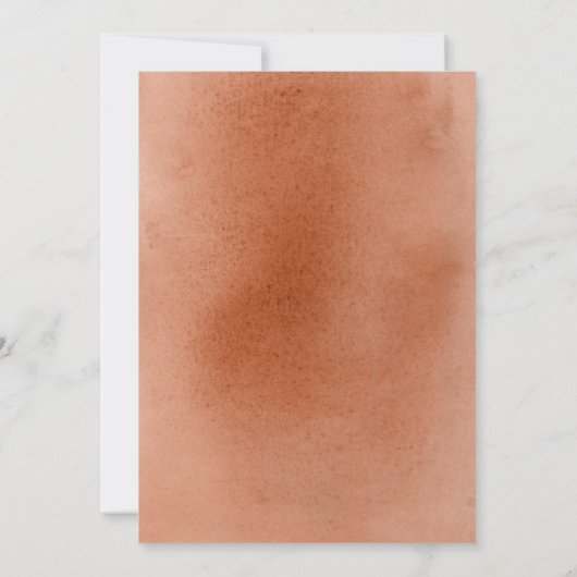 Terracotta White Flowers Boho Rehearsal Dinner Kaart (Achterkant)