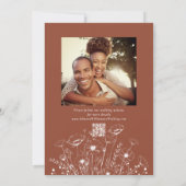 Terracotta White Wildflower Bewaar de datum van de Kaart (Achterkant)