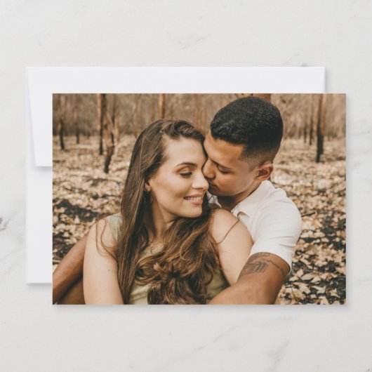 Terracotta wijziging van datum bruiloft uitstel save the date (Achterkant)