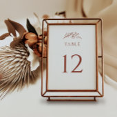 Terracotta Wildbloem Bruiloft Kaart