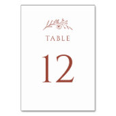 Terracotta Wildbloem Bruiloft Kaart (Voorkant)