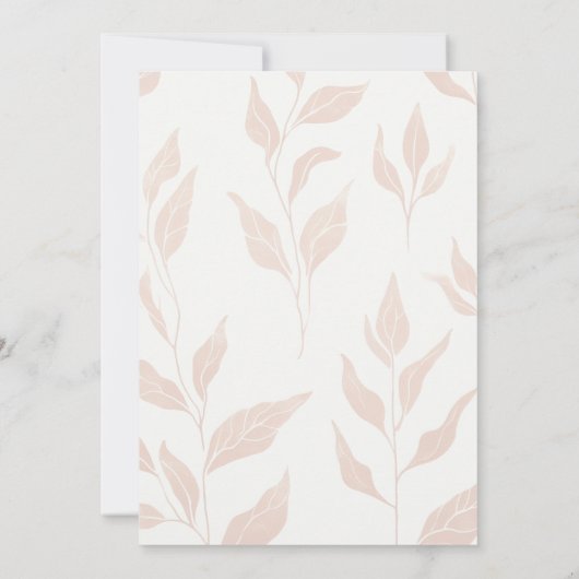 Terracotta Wildbloemen Boho Chique bruids thee dou Kaart (Achterkant)