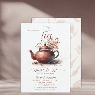 Terracotta Wildbloemen Boho Chique bruids thee dou Kaart