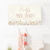 Terracotta Wilde Bloem Boho Bruidsfeest Spandoek (Insitu)