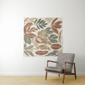 Terracotta Wilde Bloem Boho Rustieke Eclectische M Wandkleed (In Situ (horizontaal))