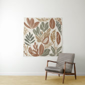 Terracotta Wilde Bloem Boho Rustieke Eclectische M Wandkleed (In situ)