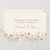 Terracotta Wilde Bloem Deel Bijbelvers Bedankkaart (Voorkant / Achterkant)