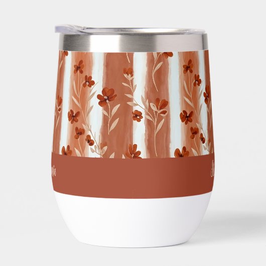 Terracotta Wilde Bloem Monogram Boho (Rechts)