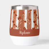 Terracotta Wilde Bloem Monogram Boho  (Achterkant)