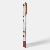 Terracotta Wilde Bloem Monogram Boho  Case-Mate iPhone Case (Achterkant / Rechts)