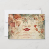 Terracotta Wildflower Afstudeerfeest Bedankkaart (Voorkant)