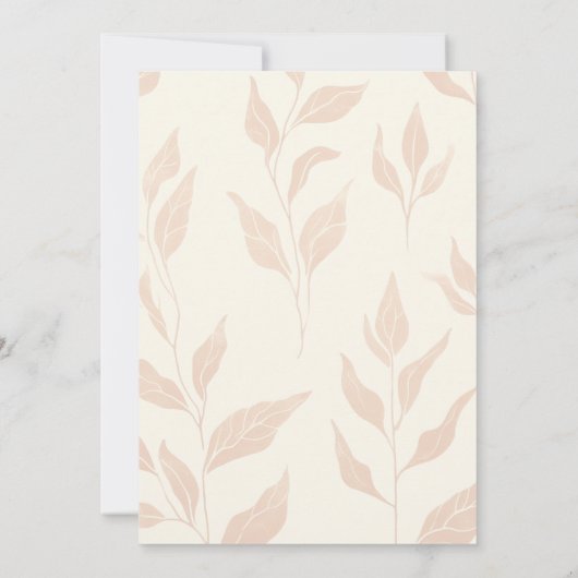 Terracotta Wildflower Art Chique bruids thee douch Kaart (Achterkant)