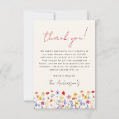 Terracotta Wildflower Baby in Bloom Baby shower Bedankkaart (Voorkant)