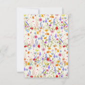 Terracotta Wildflower Baby in Bloom Baby shower Bedankkaart (Achterkant)