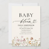 Terracotta Wildflower Baby in Bloom Baby shower Kaart (Voorkant)