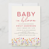 Terracotta Wildflower Baby in Bloom Shower Kaart (Voorkant)