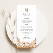 Terracotta Wildflower Berg Bruiloftsreceptie Menu