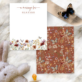 Terracotta Wildflower Bericht Kaart