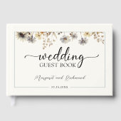Terracotta Wildflower Bloemen bruiloft gastenboek (Voorkant)