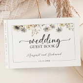 Terracotta Wildflower Bloemen bruiloft gastenboek