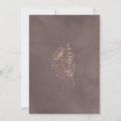 Terracotta Wildflower Blossom Bruiloft Details Kaa Kaart (Achterkant)