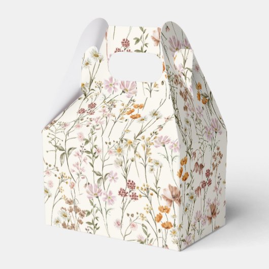 Terracotta Wildflower Boho Baby in Bloom Garden Bedankdoosjes (Achterkant)