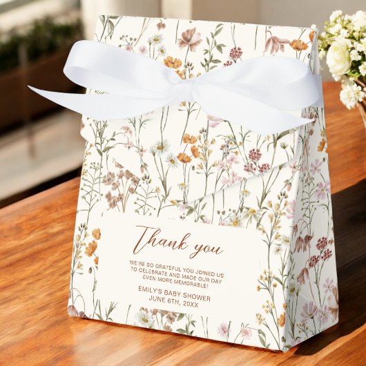 Terracotta Wildflower Boho Baby in Bloom Garden Bedankdoosjes