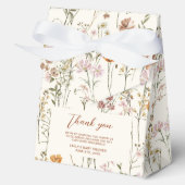 Terracotta Wildflower Boho Baby in Bloom Garden Bedankdoosjes (Voorkant)