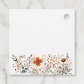 Terracotta Wildflower Boho Baby shower Bedankt Bedankjes Labels (Achterkant)