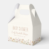 Terracotta Wildflower Boho Baby shower in Bloom Bedankdoosjes (Achterkant)