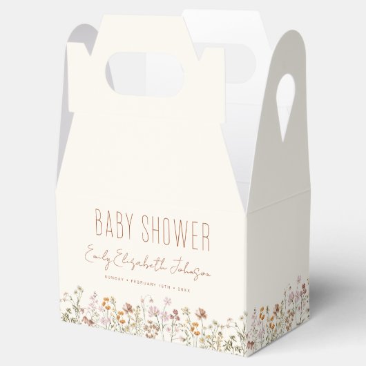 Terracotta Wildflower Boho Baby shower in Bloom Bedankdoosjes (Geopend)