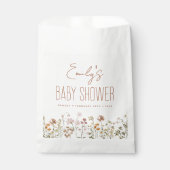 Terracotta Wildflower Boho Baby shower in Bloom Bedankzakje (Voorkant)
